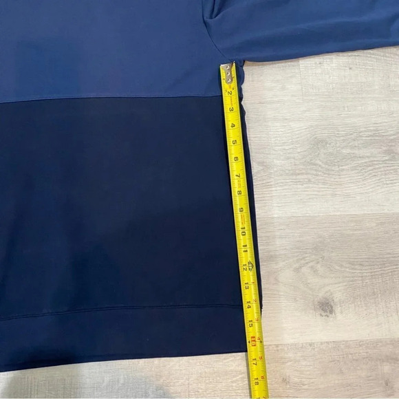 Aether Mens L Pullover Crewneck Color Block Navy Blue Sweatshirt - Picture 6 of 16